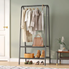 Perchero Organizador de Ropa con 2 Estantes: Maximiza tu Espacio y Orden