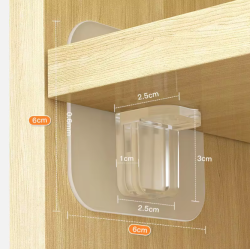 Soporte Adhesivo para Estantes: Pack de 12 Piezas, Sin Perforaciones