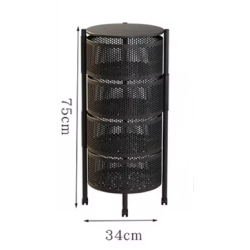 Carro Organizador 4 Estantes con Ruedas y Canastos | Versatilidad para Cocina y Baño