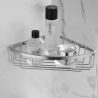 Organizador de baño esquinero de aluminio