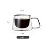 Taza de Vidrio Doble Pared con Asa | Resistente al Calor – Ideal para Café y Té
