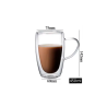 Taza de Vidrio Doble Pared con Asa | Resistente al Calor – Ideal para Café y Té