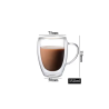 Taza de Vidrio Doble Pared con Asa | Resistente al Calor – Ideal para Café y Té
