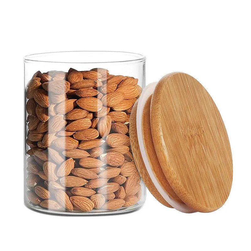 Frasco de Vidrio 120ml con Tapa de Bambú | Almacenamiento Hermético