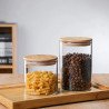Frasco de Vidrio 120ml con Tapa de Bambú | Almacenamiento Hermético
