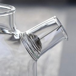 Tetera de Vidrio con Tapa de Bambú