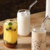 Vaso de Vidrio 500 ml con Tapa de Bambú y Sorbete | Reutilizable y Ecológico