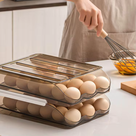 Caja de Almacenamiento de Huevos: Doble Capa para 36 Unidades
