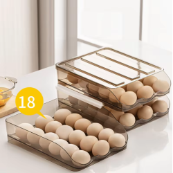 Caja de Almacenamiento de Huevos: Doble Capa para 36 Unidades